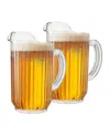 The Wine Savant Classic Beer Beverage Pitchers, Set Of 2