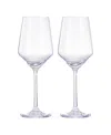 The Wine Savant Contemporary Wine Glasses, Set Of 2 In Lavender Haze