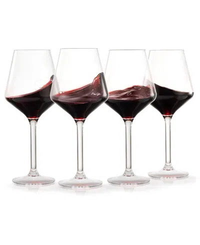 The Wine Savant European Stemmed Wine Glasses, Set Of 4 In Clear