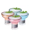 The Wine Savant Frozen Margarita And Chiller Cocktail Glasses, Set Of 4