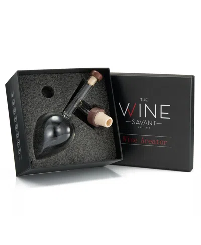 The Wine Savant Italian Wine Aerator And Decanter, Oenophile Gift, With Gift Box In Clear