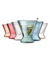 The Wine Savant Khen Classic Stemless Martini Glasses, Set Of 6