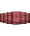 The Wine Savant Khen Hobnail Tumbler, Set Of 6 In Red