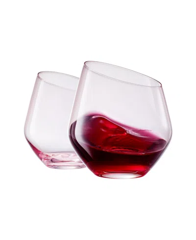 The Wine Savant Khen Pink Wine Glasses, Set Of 2 In Blush Pink