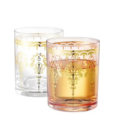 The Wine Savant Moroccan Glass Tumblers, Set Of 2 In Multi