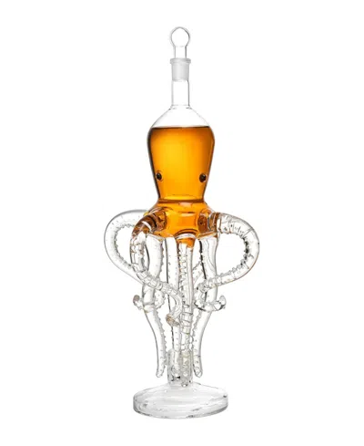 The Wine Savant Octopus 17 Oz. Decanter In Transparent