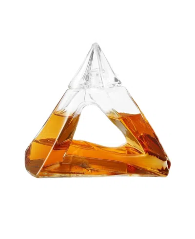 The Wine Savant Penrose Triangle 25 Oz. Glass Decanter In Transparent