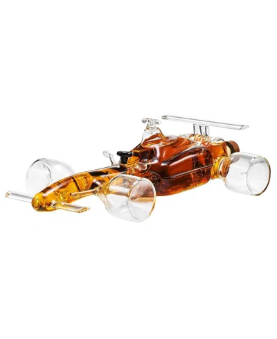 The Wine Savant Racecar 8.12 Oz. Whiskey Decanter In Transparent