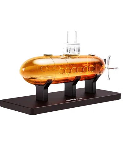 The Wine Savant Submarine 2-pc. Whiskey Decanter Set In Transparent