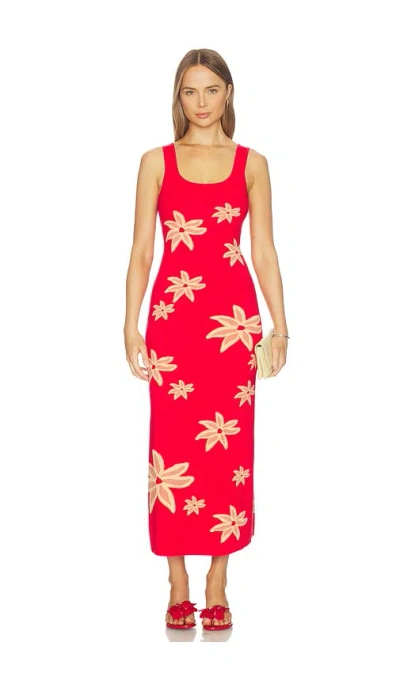 The Wolf Gang Aggie Maxi Dress In Red