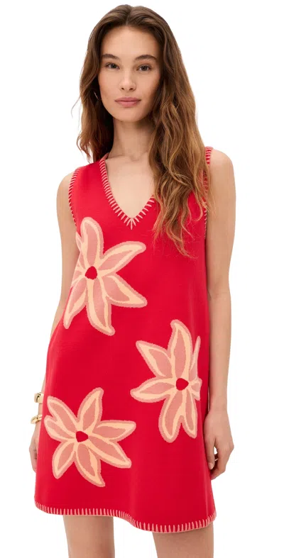 The Wolf Gang Aggie Mini Dress Rojo In Multi