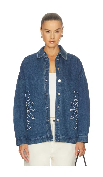 The Wolf Gang Amana Denim Shirt In Blue