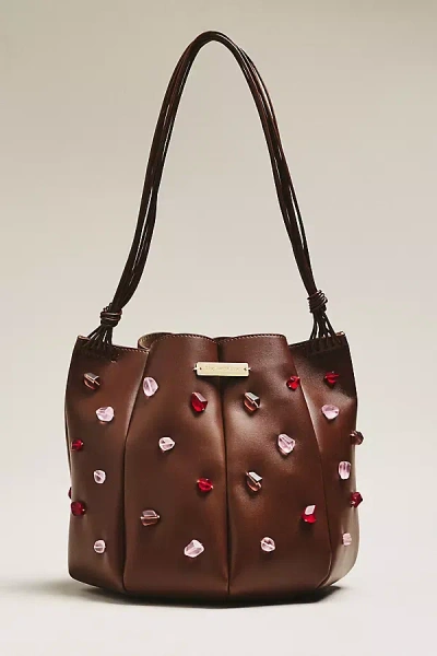 The Wolf Gang Bomba Leather Shoulder Bag In Brown