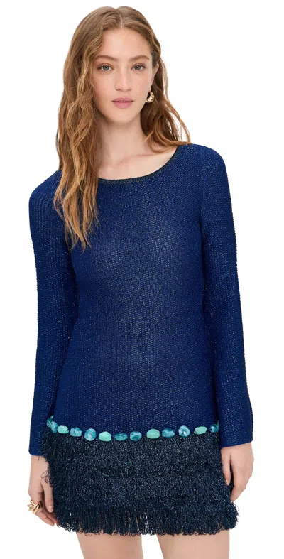 The Wolf Gang Casilda Mini Dress Cornflower In Blue