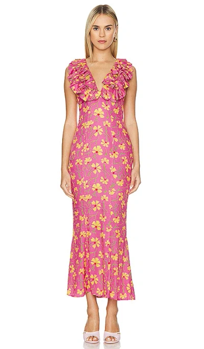 The Wolf Gang Circe Maxi Dress In Candy Floral
