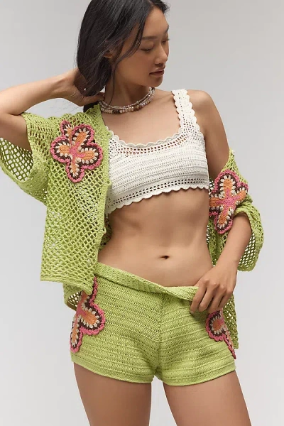 THE WOLF GANG ELKE CROCHET SHORTS