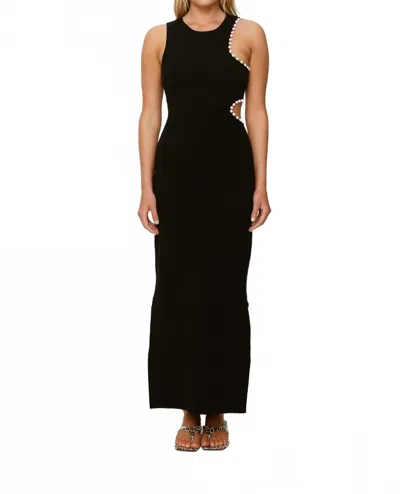 The Wolf Gang Escena Midi Dress In Black In Burgundy