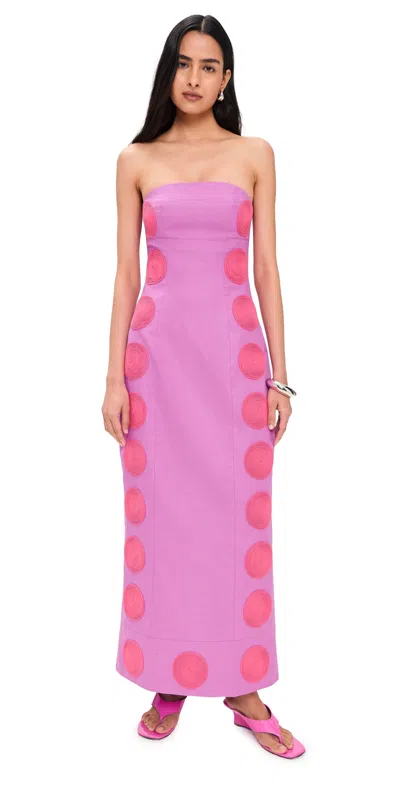 The Wolf Gang Filipa Maxi Dress Lavender In Pink