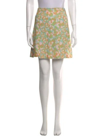 Pre-owned The Wolf Gang Floral Print Mini Skirt In Multi