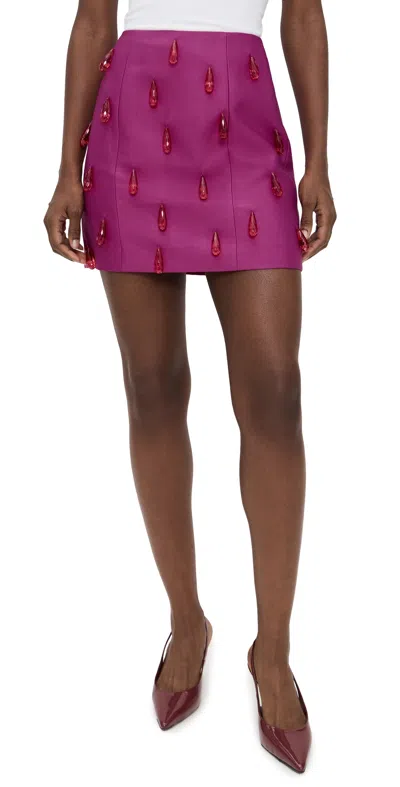 The Wolf Gang Joyas Mini Skirt Fuschia In Purple