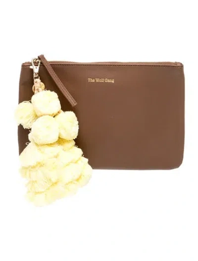 Pre-owned The Wolf Gang Leather Clutch In Brown