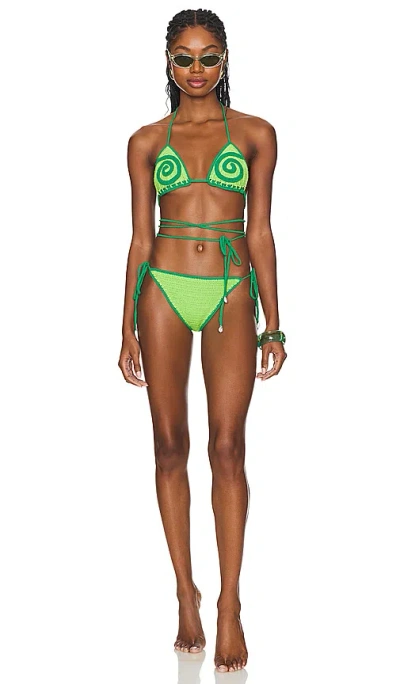 The Wolf Gang Luces Bikini Set In Lime