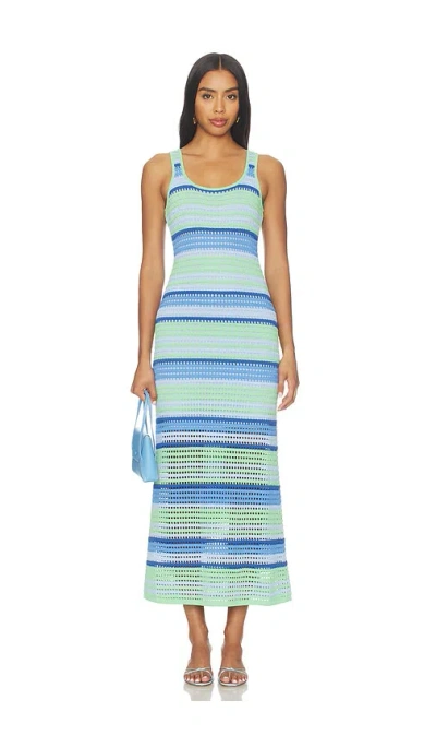 The Wolf Gang Maris Maxi Dress In Blue