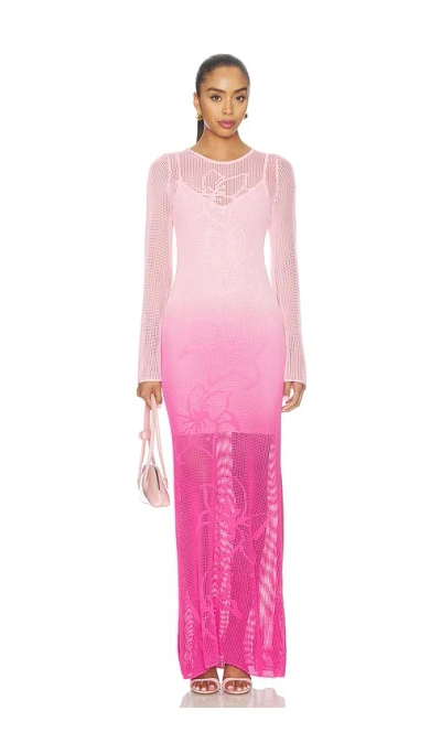 The Wolf Gang Mela Maxi Dress In Pink
