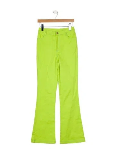 Pre-owned The Wolf Gang Mid-rise Wide Leg Jeans In Green