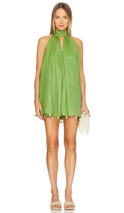 The Wolf Gang Mio Mini Dress In Lime