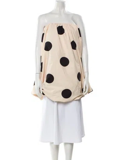 Pre-owned The Wolf Gang Polka Dot Print Crew Neck Top In Neutral