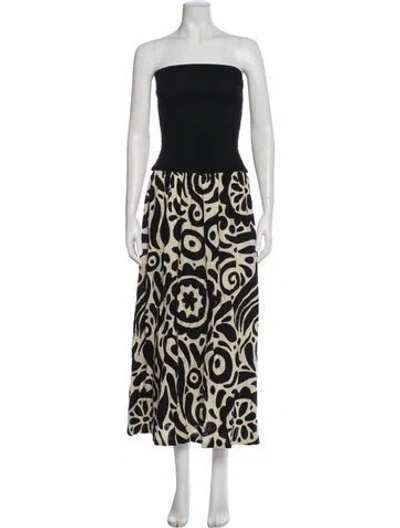 Pre-owned The Wolf Gang Printed Long Dress In Multi