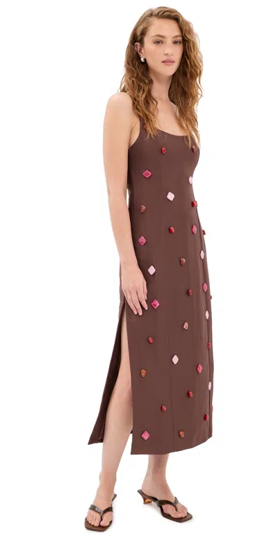 The Wolf Gang Romy Maxi Dress Chocolate