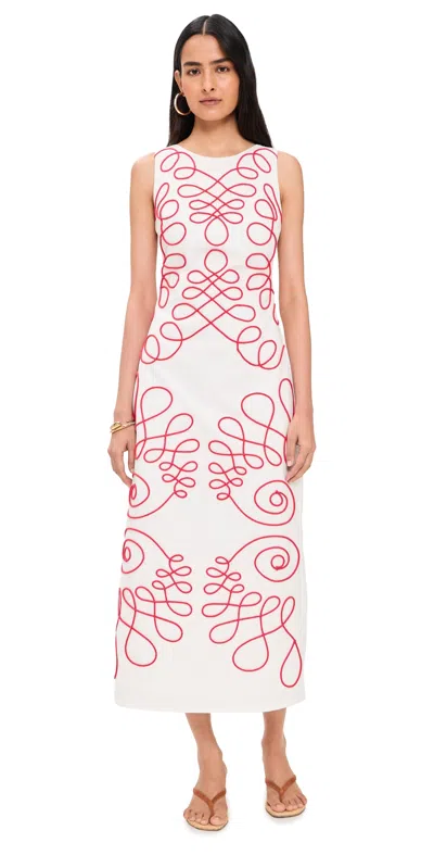 The Wolf Gang Soriah Maxi Dress Ivory In White
