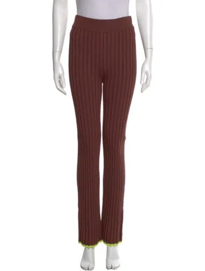 Pre-owned The Wolf Gang Straight Leg Pants W/ Tags In Brown