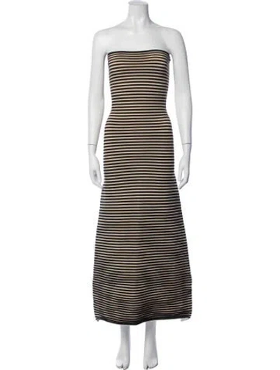 Pre-owned The Wolf Gang Striped Long Dress In Multicolor