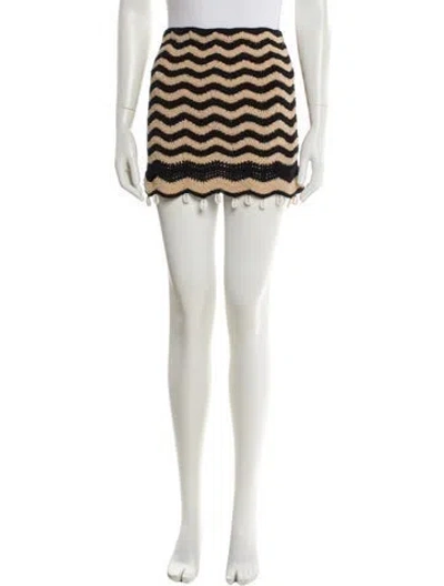 Pre-owned The Wolf Gang Striped Mini Skirt In Multicolor
