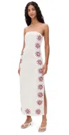 The Wolf Gang Sueno Strapless Maxi Dress Ivory In White