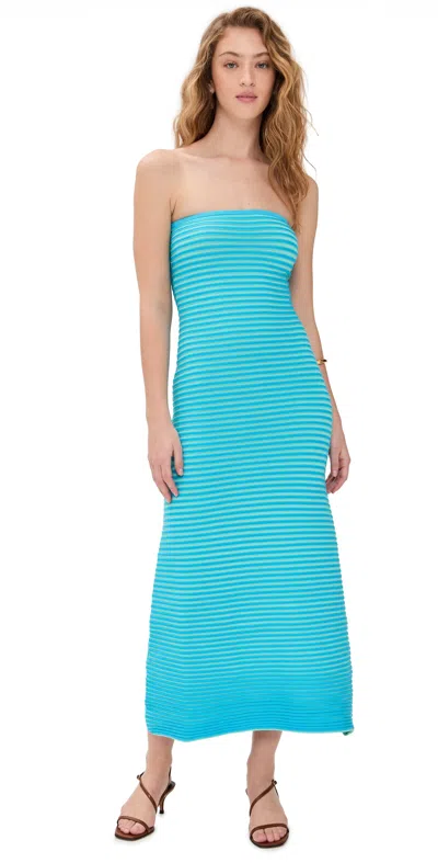 The Wolf Gang Sunmor Knit Maxi Dress Aqua
