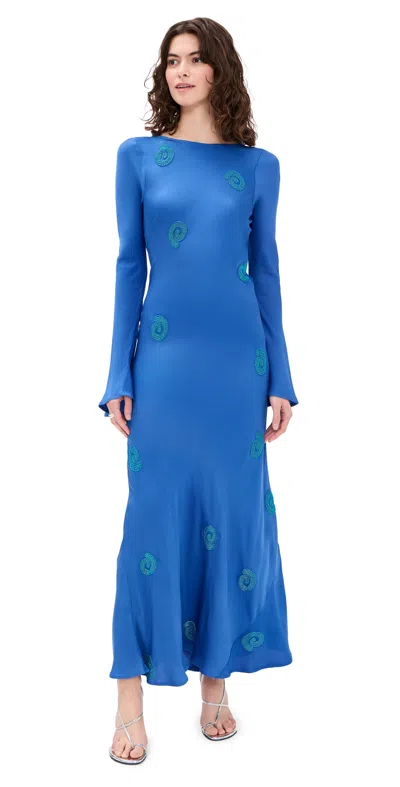 The Wolf Gang Zephora Maxi Dress Topaz In Gold