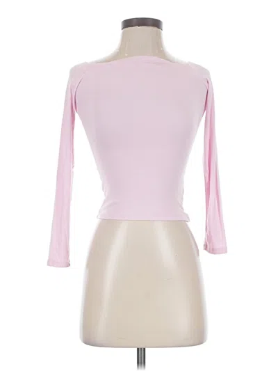Pre-owned The Workshop 3/4 Sleeve Top Pink Turtleneck Tops