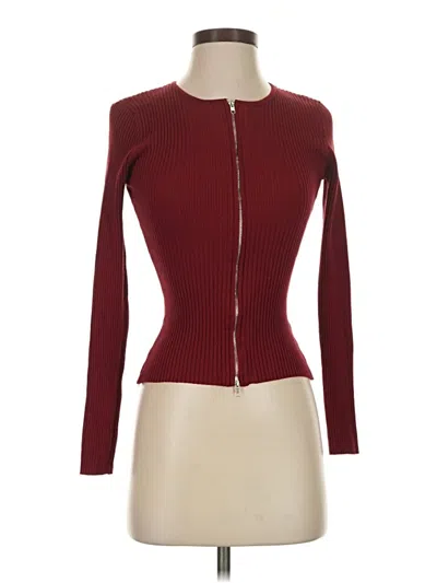 Pre-owned The Workshop Cardigan Sweater In Burgundy