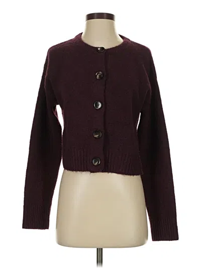 Pre-owned The Workshop Cardigan Sweater In Burgundy