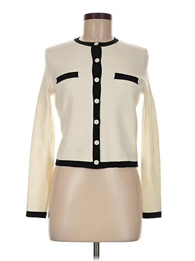 Pre-owned The Workshop Cardigan Sweater In Ivory