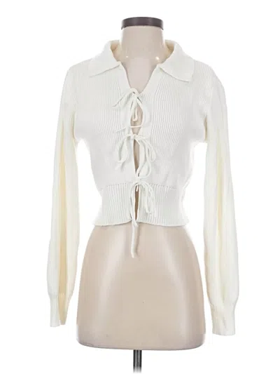 Pre-owned The Workshop Cardigan Sweater In Ivory