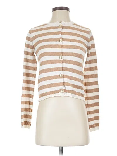 Pre-owned The Workshop Cardigan Sweater In Tan