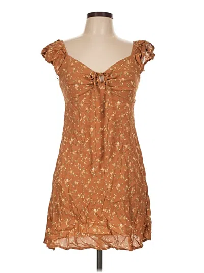 Pre-owned The Workshop Casual Dress In Brown