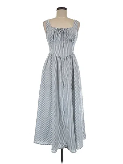 Pre-owned The Workshop Casual Dress In Gray