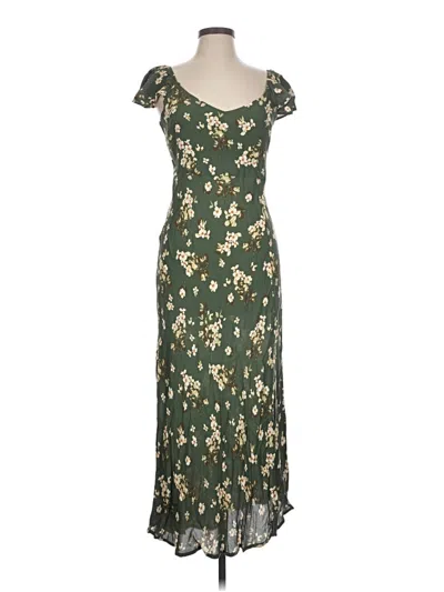 Pre-owned The Workshop Casual Dress In Green