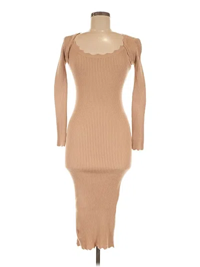 Pre-owned The Workshop Cocktail Dress In Tan